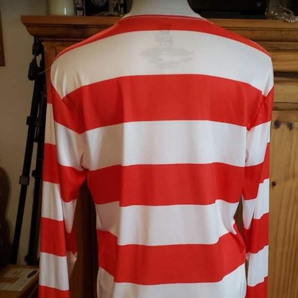 Where’s Waldo Red White stripe shirt Men's Medium Costume EUC - Picture 3 of 4